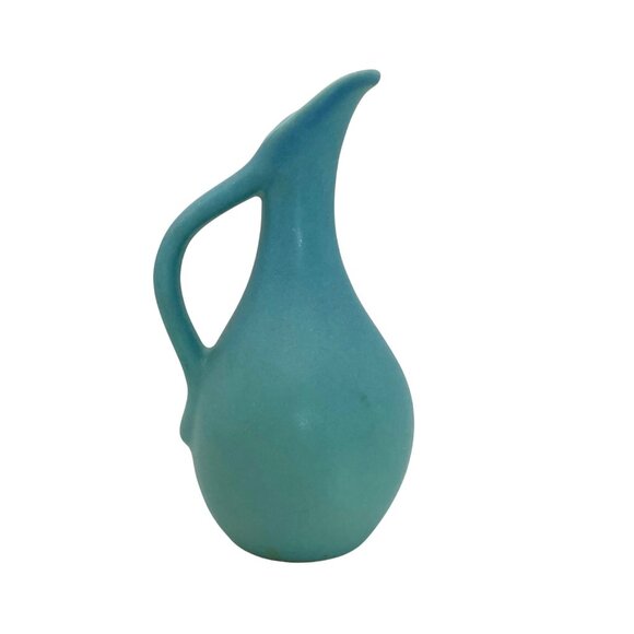 Van Briggle Vintage Ewer Pitcher Turquoise 7" Tall Signed 1960s Paper Brochure - Picture 2 of 11